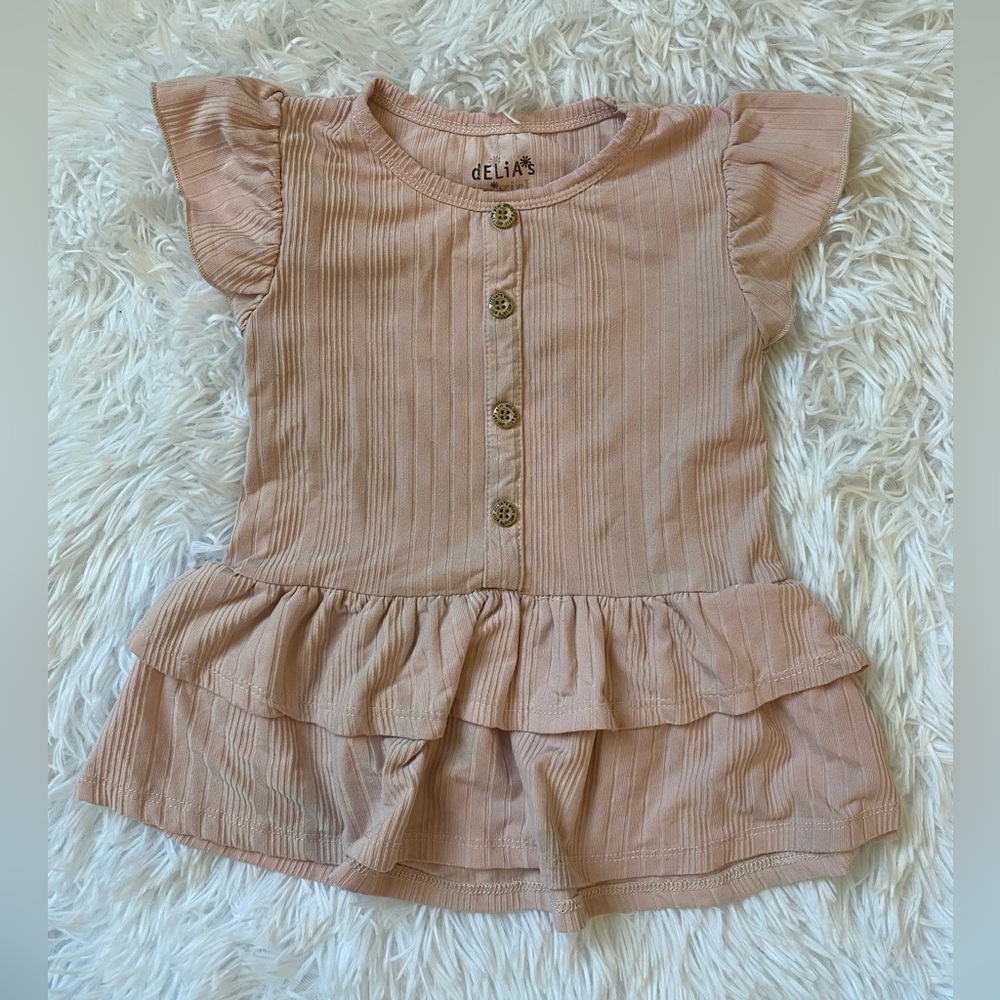 Delia's Pink Ruffle Button Dress
